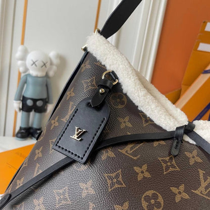Elegant Stylish Monogram Leather Top Handle Bag