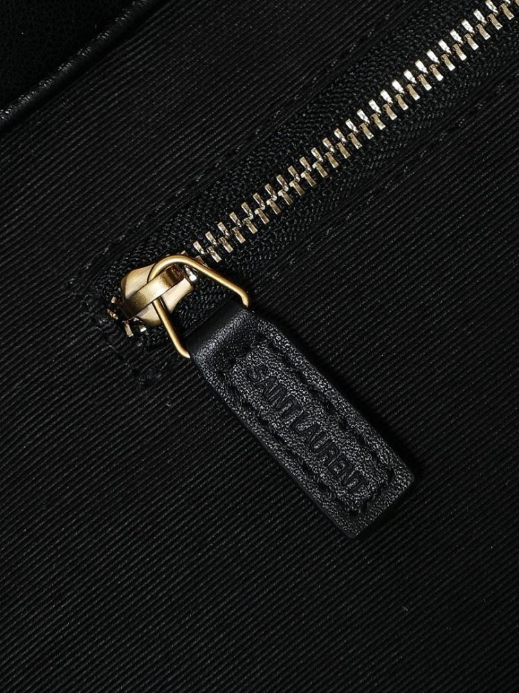 Icare Black Leather Shoulder Bag