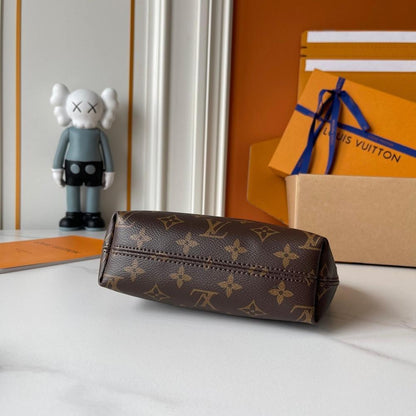 Italian-Inspired Elegant Black Monogram Leather Top Handle Bag
