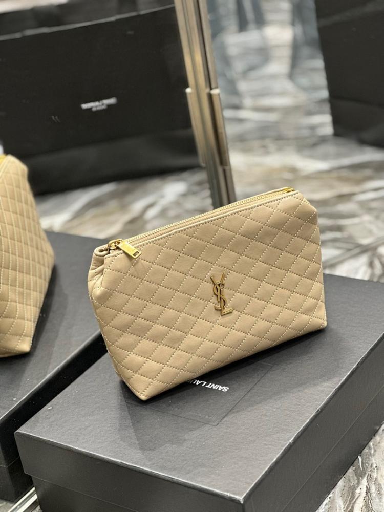 Modern Elegant Gold Quilted Lambskin Bag