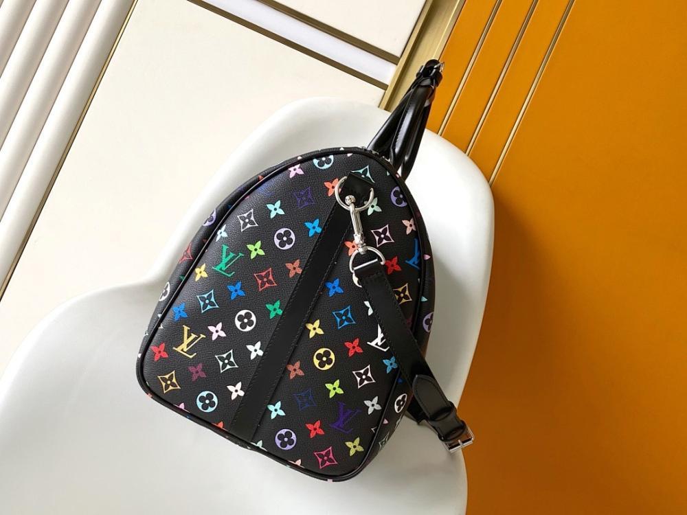 Keepall Monogram Leather Travel Bag