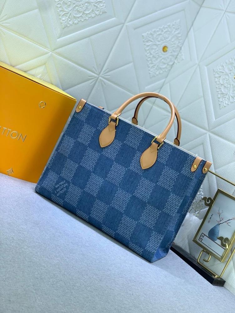 Modern Luxury Blue Denim Shoulder Bag