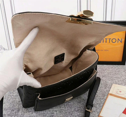 Modern Stylish Pink Monogram Leather Shoulder Bag
