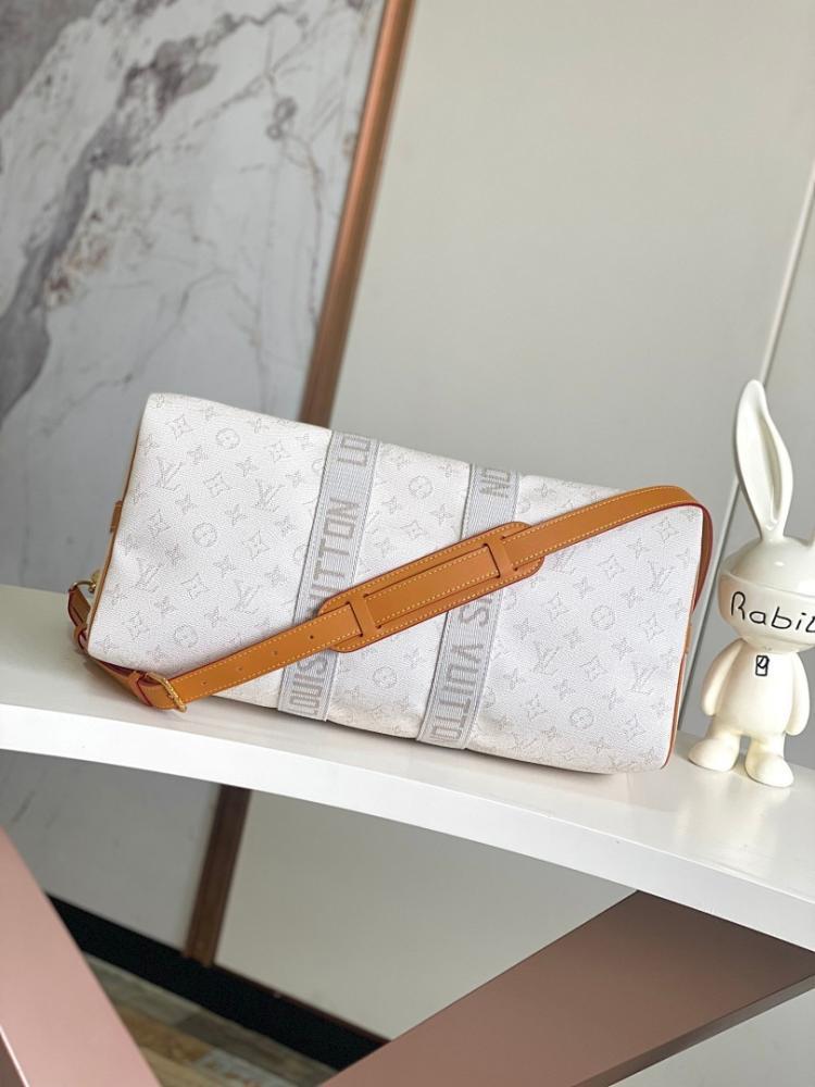 Keepall Monogram Leather Travel Bag