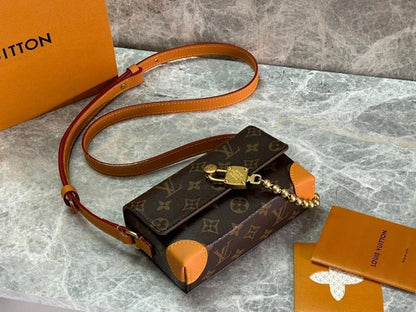 Classic Premium Monogram Calfskin Shoulder Bag