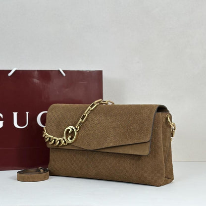Suede Top Handle Bag