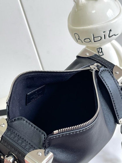 Luxury Silver Lambskin Crossbody Bag – Limited Edition