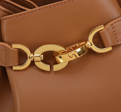 Modern Refined Leather Bucket Bag
