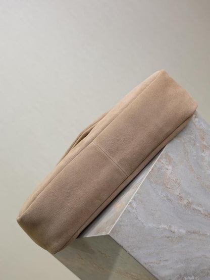 Suede Top Handle Bag