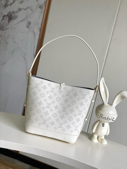 Luxury Silver Calfskin Shoulder Bag – Limited Edition