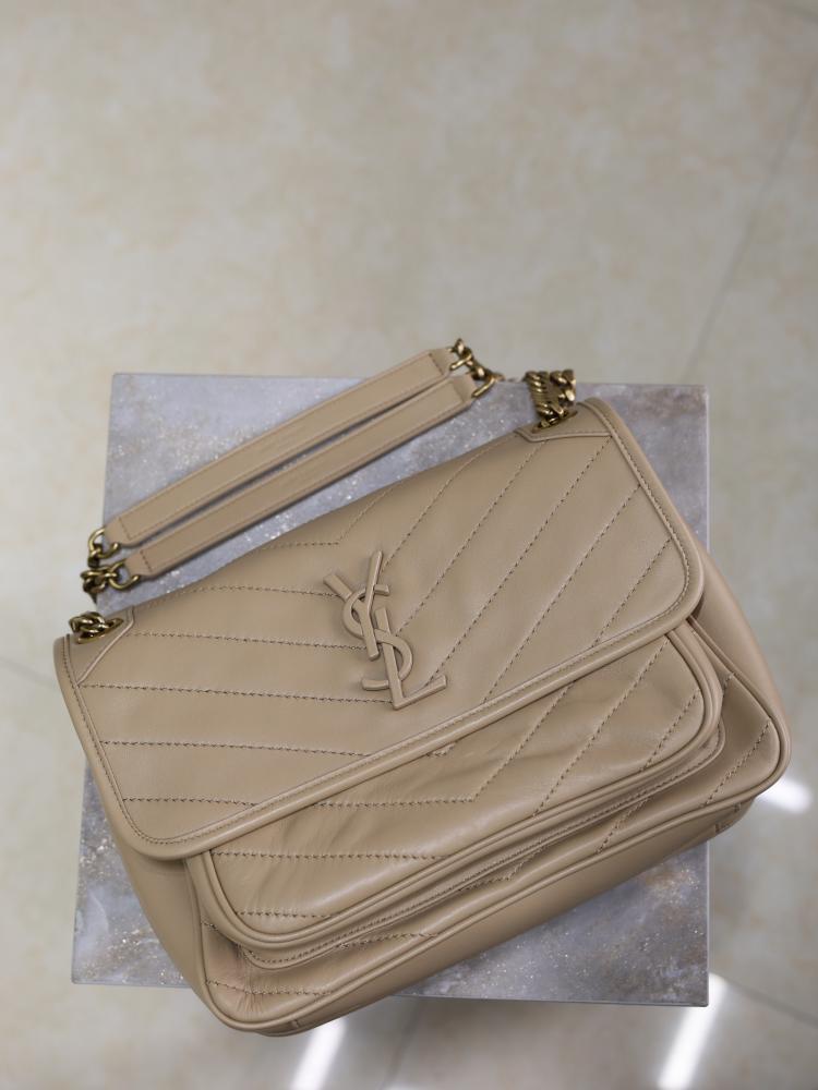 Gold Lambskin Top Handle Bag