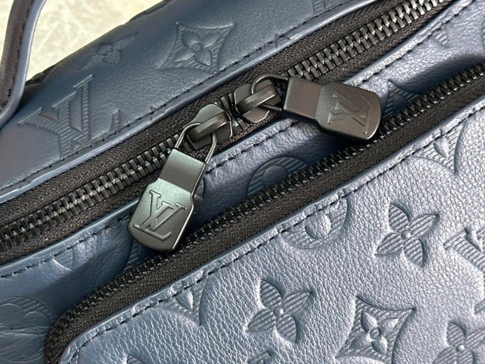 Modern Italian-Inspired Monogram Leather Shoulder Bag