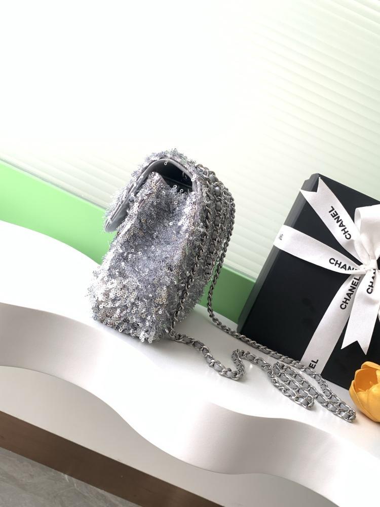 Silver Top Handle Bag