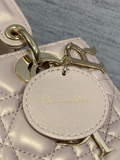 Alma Pink Lambskin Top Handle Bag