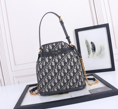 Modern Refined Blue Calfskin Crossbody Bag