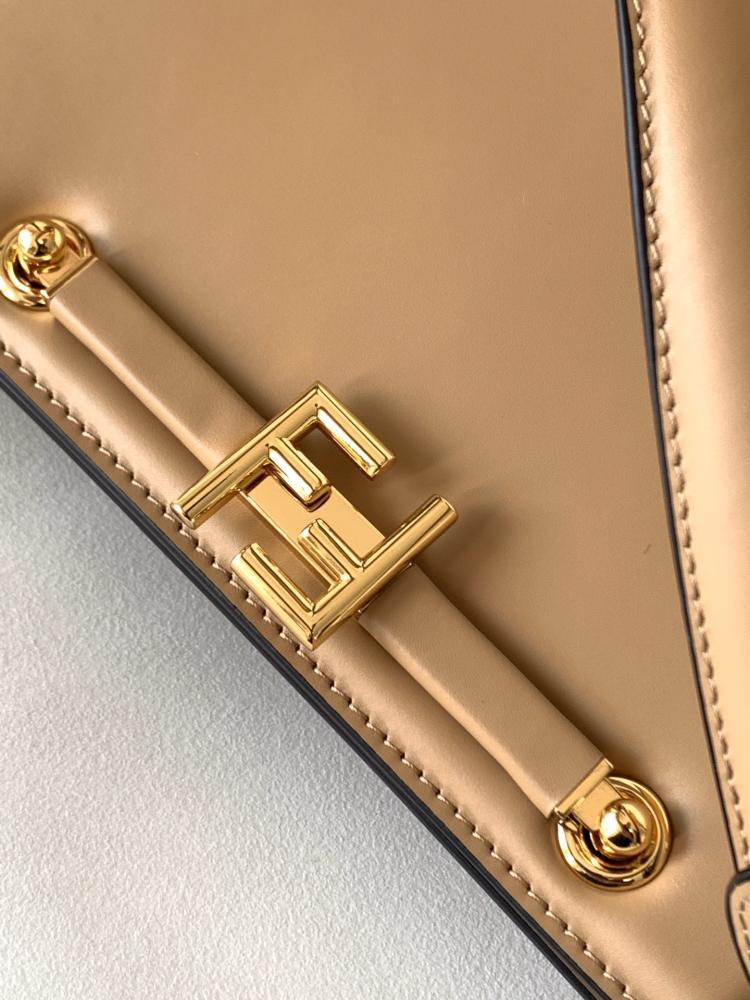 Gold Leather Crossbody Bag