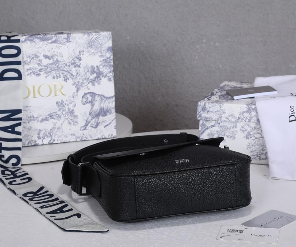 Modern Black Printed Calfskin Shoulder Bag – Limited Edition