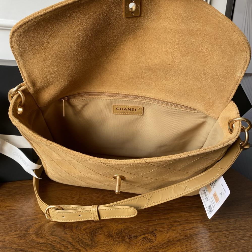 Gold Leather Hobo Bag