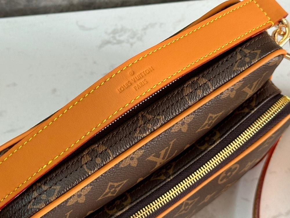 Arco Monogram Leather Shoulder Bag