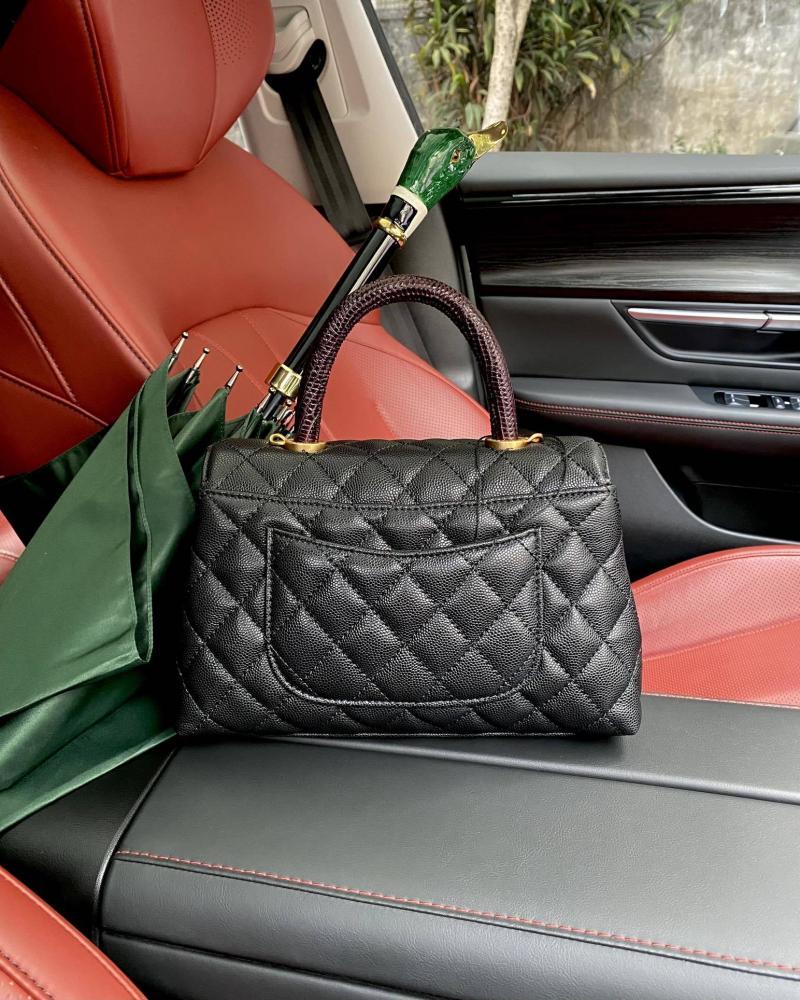 Leather Top Handle Bag