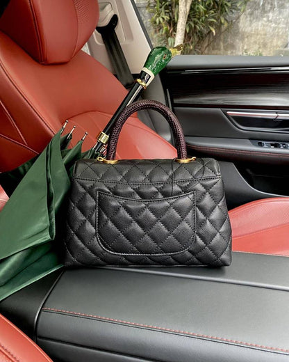 Leather Top Handle Bag