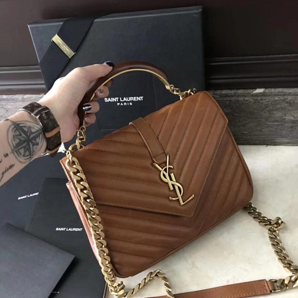 Classic Leather Top Handle Bag