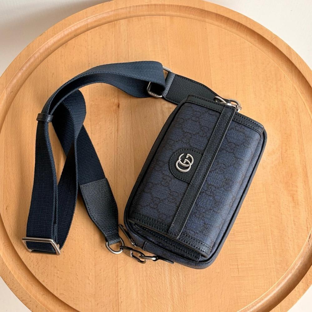 Ophidia Black Canvas Top Handle Bag