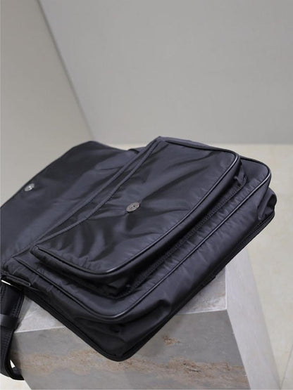 Classic Luxury Black Nylon Crossbody Bag