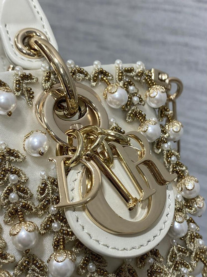 Embroidered Top Handle Bag