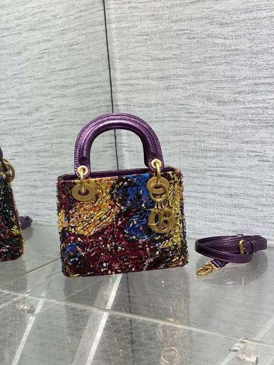 Embroidered Top Handle Bag