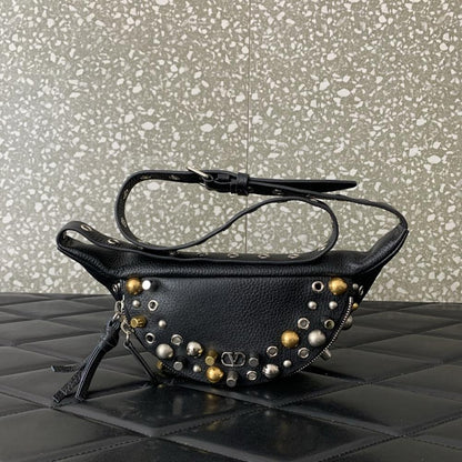 Studded Leather Crossbody Bag