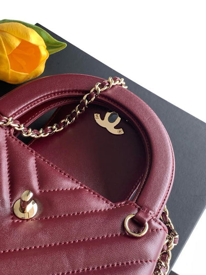 Alma Leather Top Handle Bag