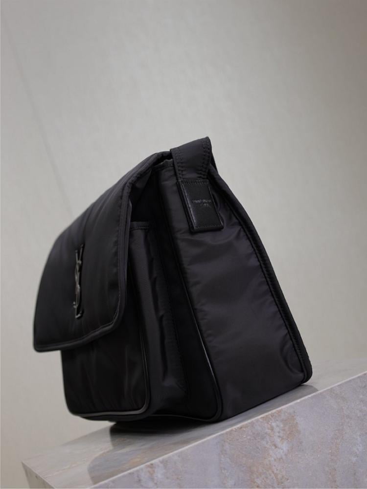 Classic Luxury Black Nylon Crossbody Bag
