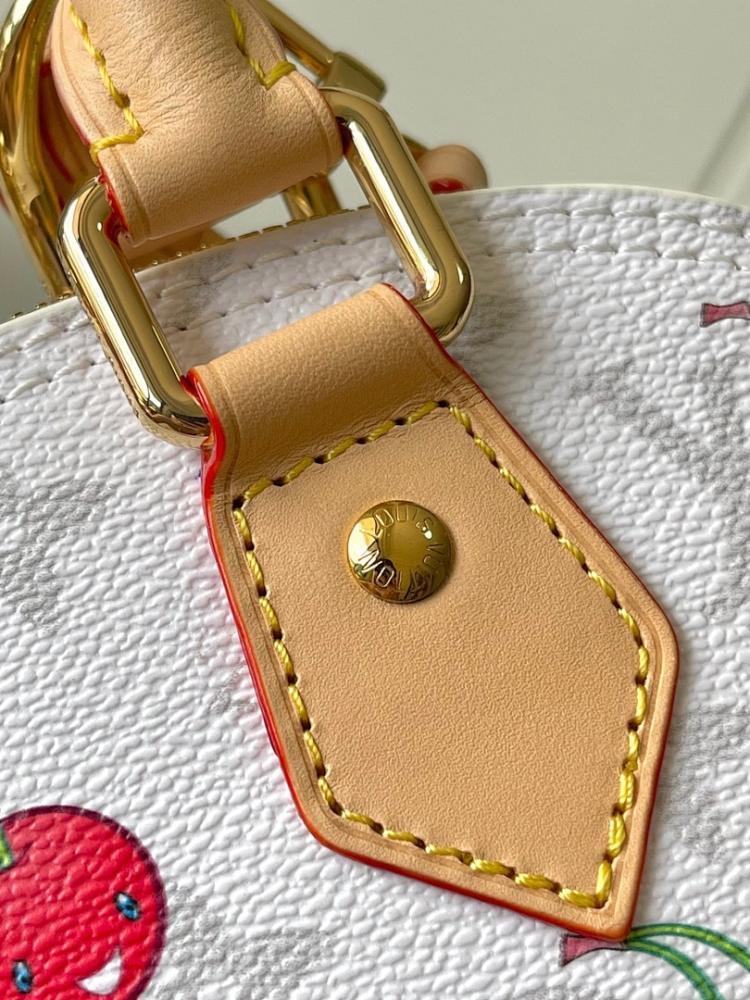 Alma Monogram Leather Top Handle Bag