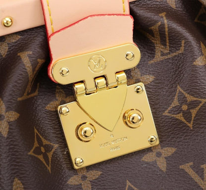 Classic Refined Monogram Leather Shoulder Bag