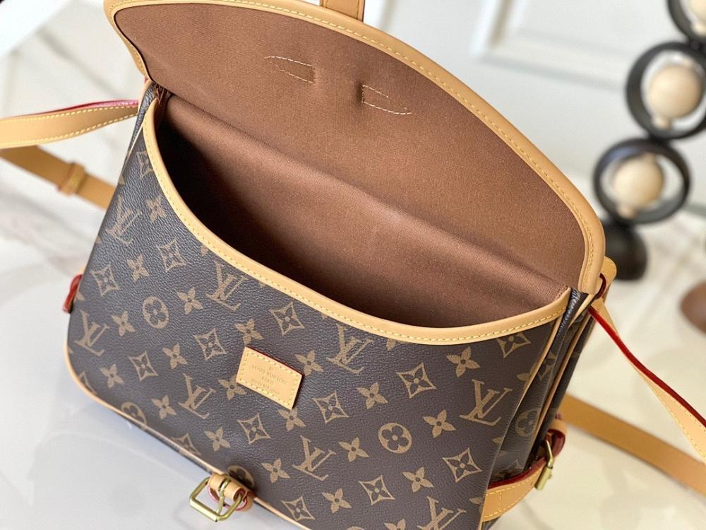 Modern Italian-Inspired Monogram Leather Shoulder Bag