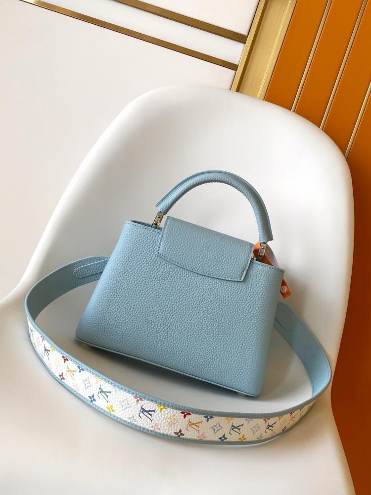 Capucines Mini in Sky Blue Taurillon