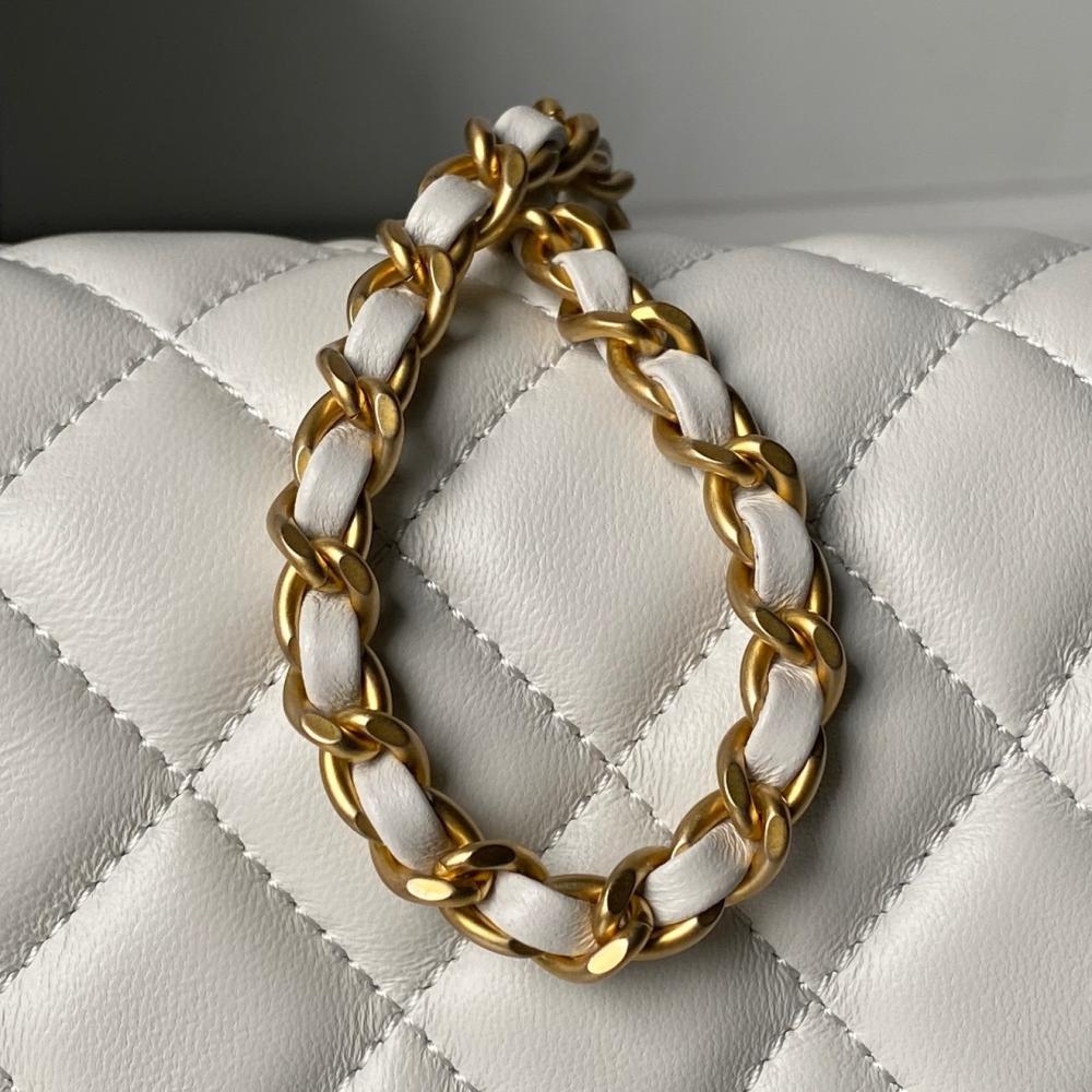 Gold Top Handle Bag