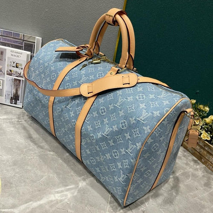 Elegant Stylish Blue Woven Leather Shoulder Bag