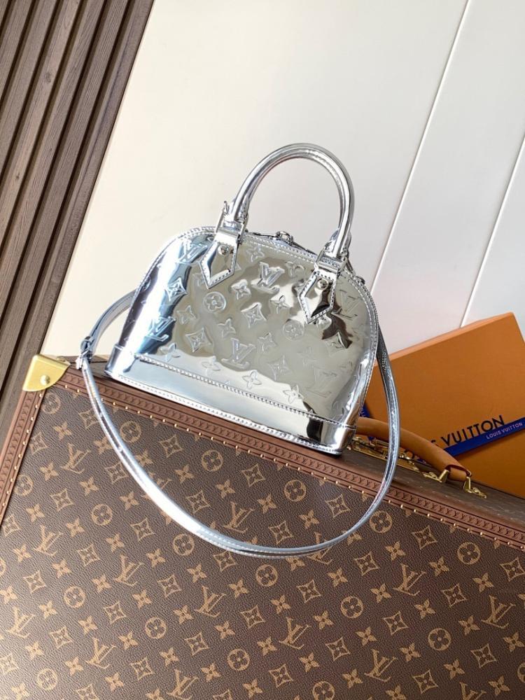 Alma Silver Monogram Shoulder Bag