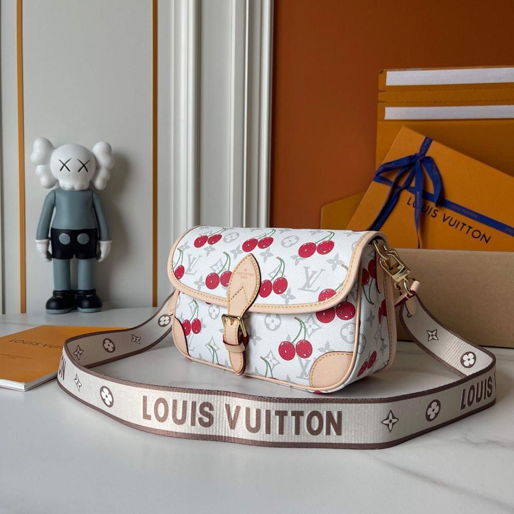 Diane Embroidered Leather Shoulder Bag