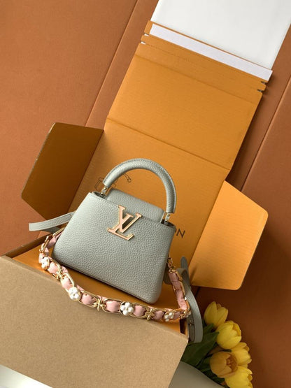 Gold Top Handle Bag