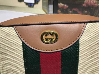 Ophidia Brown Nylon Shoulder Bag