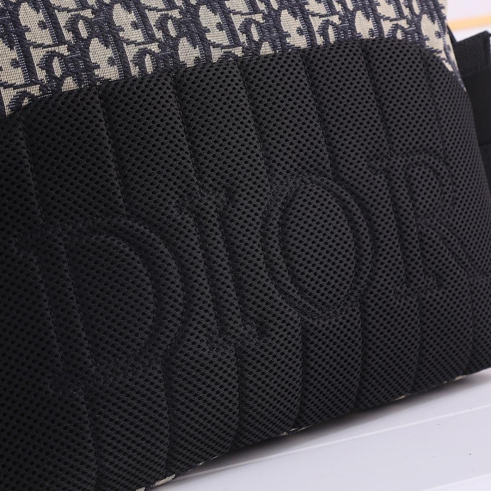 Modern Italian-Inspired Black Quilted Jacquard Shoulder Bag
