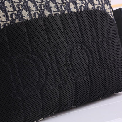 Modern Italian-Inspired Black Quilted Jacquard Shoulder Bag