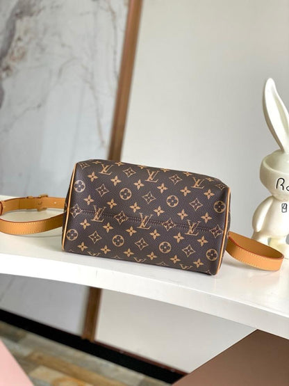 Speedy Bandouliere Monogram Calfskin Crossbody Bag