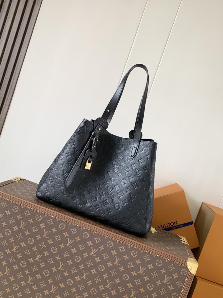Brown Monogram Leather Hobo Bag