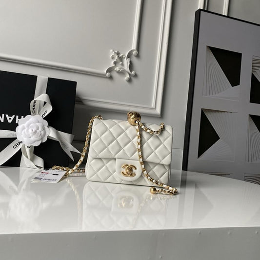 Gold Top Handle Bag