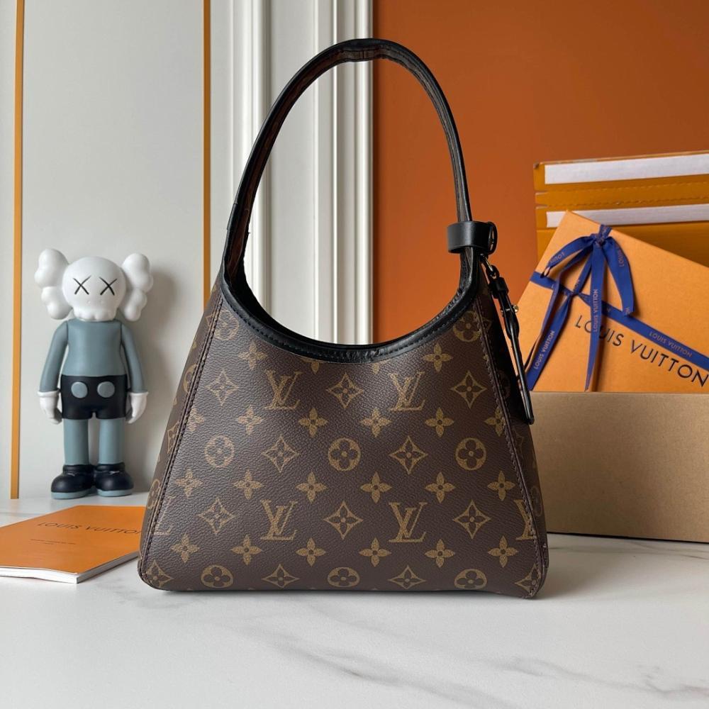 Luxury Monogram Leather Hobo Bag – Limited Edition