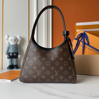 Luxury Monogram Leather Hobo Bag – Limited Edition